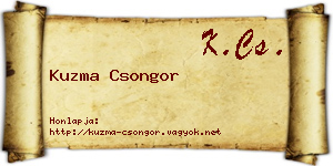 Kuzma Csongor névjegykártya