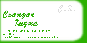 csongor kuzma business card